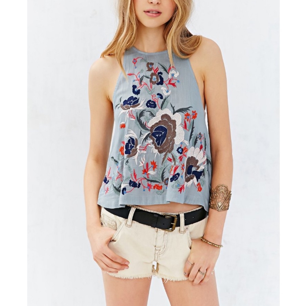 Gorgeous Kimichi Blue 360 Embroidered Top, S